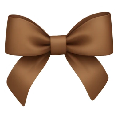brown thin ribbon bow sticker