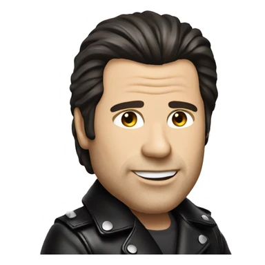 John travolta in leather jacket sticker