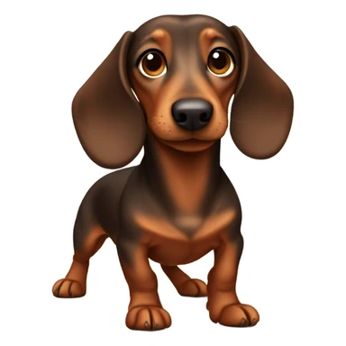 Brown dachshund  sticker