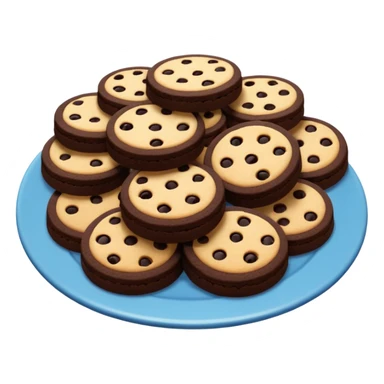 A plate of chocolate shortbread cookies sticker