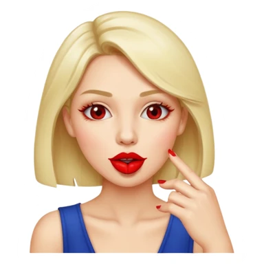 Una mujer mordiendose el dedo, sin la lengua para afuera y que el dedo este más omenos adentrod de la boca sticker