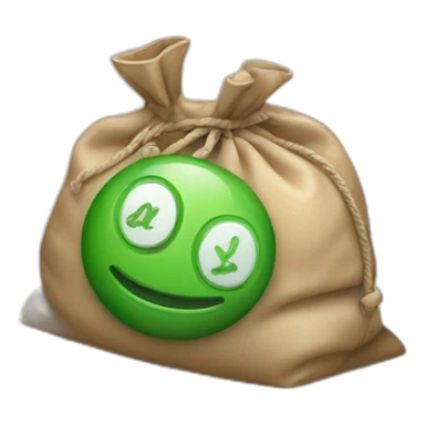 full money on bag sticker