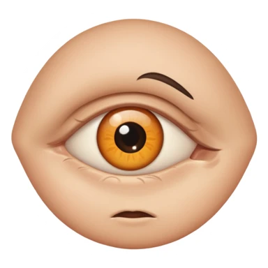 one eye looking sideways  sticker