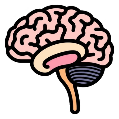 brain radiology scan with anatomical details sticker