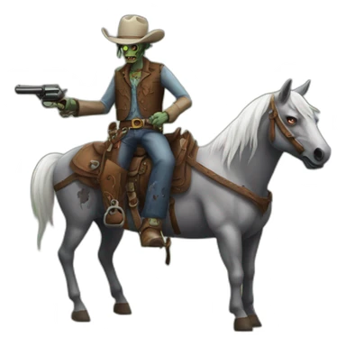 zombie-horse-with-cowboy sticker