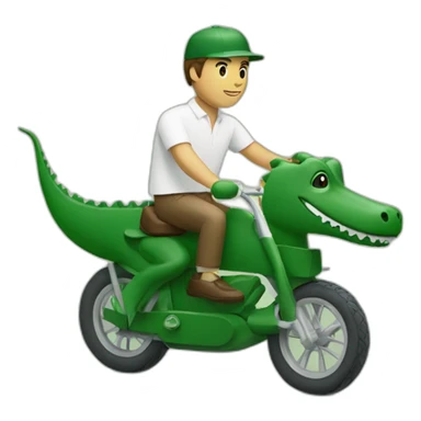 Guy using lacoste riding in crocodile sticker