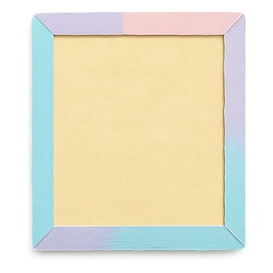soft pastel hand-drawn frame box for journaling text with a pastel yellow background sticker