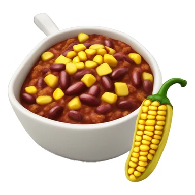 Chilli con carne with corn pieces and kidney beans sticker