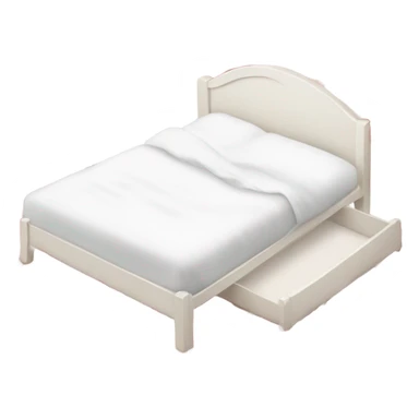 white Valentine’s Day bed with rose petals sticker