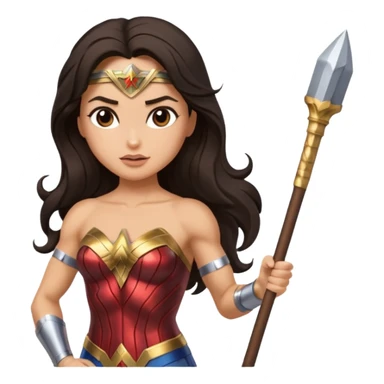 Wonder Woman holding baton sticker
