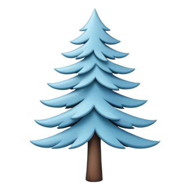 phone icon, pastel blue color, featuring a subtle pine tree silhouette sticker