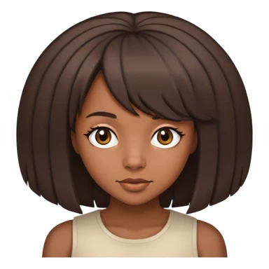 Black girl with wig on side ways sticker