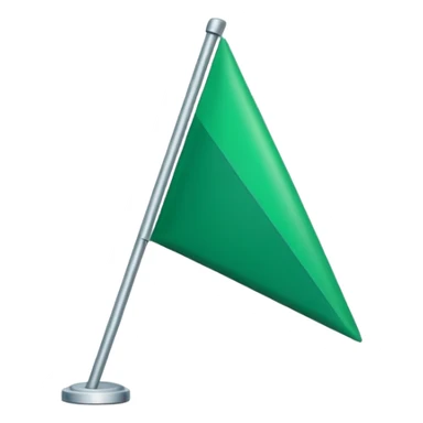 A green flag with sharp edge exact like this flag "🚩" sticker