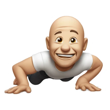 John pork doing pushups crying laughing sticker