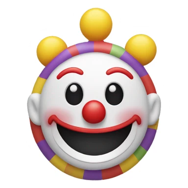 Smiley face with clown face underneath  sticker