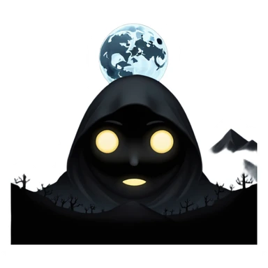 dark and eerie scene, the entire world covered in darkness. The sky is deep black with no stars or light, no moon, no glow just total void and silence. The atmosphere feels ominous and unsettling, as if darkness has swallowed everything. No characters, no visible light sources sticker