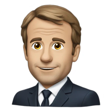 Macron qui fait un doit donneur sticker