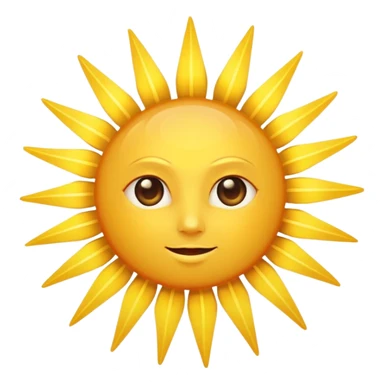 A large, bright sun, with an intense yellow center and golden rays surrounding it, illuminated and vibrant. Take your eyes and mouth away.Faceless  sticker