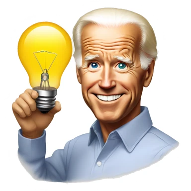 light bulb Joe biden sticker