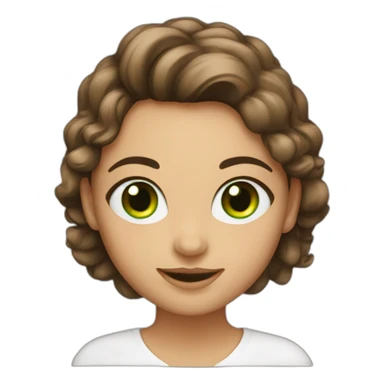 Happy-girl-designer-with-brown-hail-green-eyes sticker