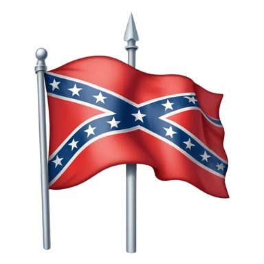 Confederate battle flag sticker