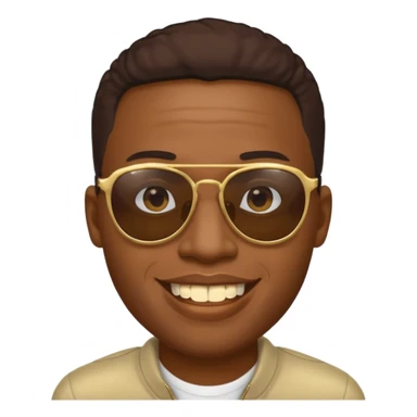 Black man with gold teeth and sun glasses sticker