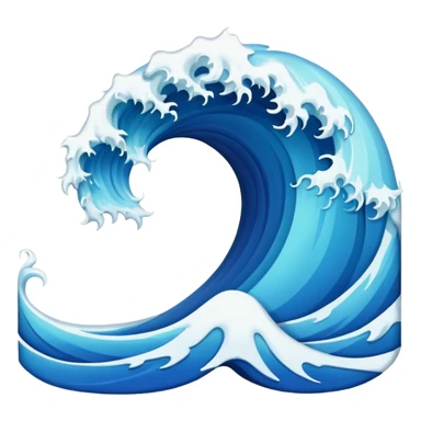 simple sea wave sticker