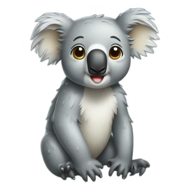 wet koala sticker