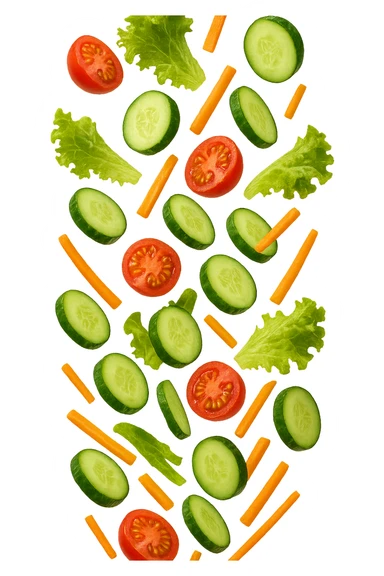 insalata che cade verticalmente sticker
