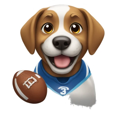 Dog playing football  sticker
