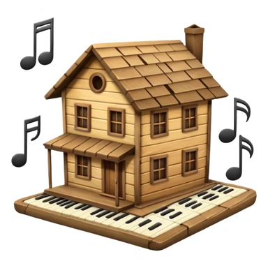A House where music comes out sticker