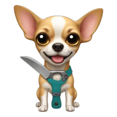 chihuahua with cuchillo sticker
