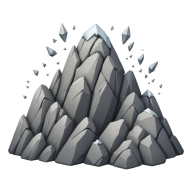 Rocks falling from mountain sticker