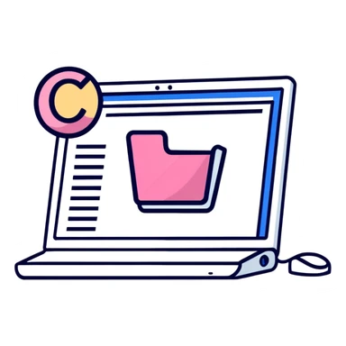 Pink Web browser on a computer sticker