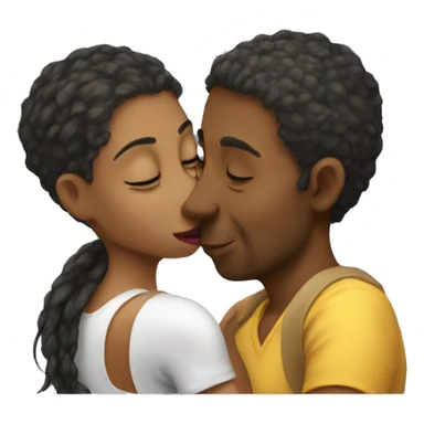 rat kiss a women sticker