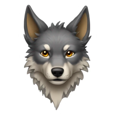 Scarred wolf with dragon wings sticker