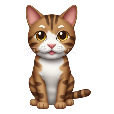 Brown tabby cat with yogurt  sticker
