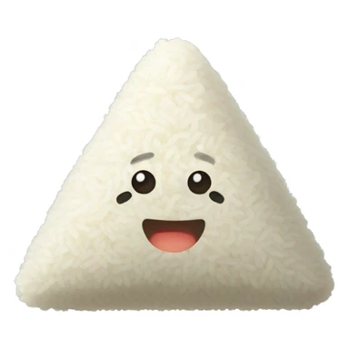 Triangular shape of rice ball sticker