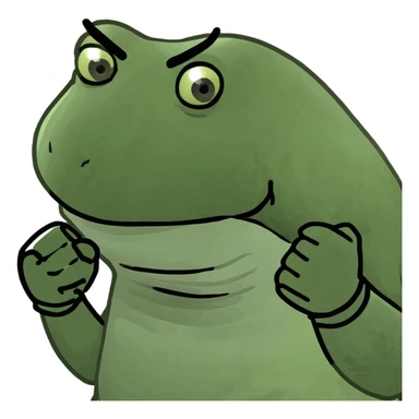 bufo is throwing punches sticker