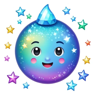 Glitter lucky sticker