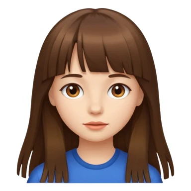 lecture girl with fringe long hair sticker