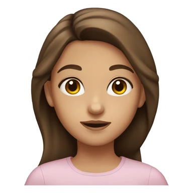 Girl with brown hair and brown eyes sticker