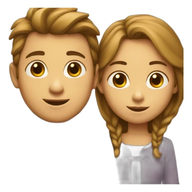 Fille et garçon sticker