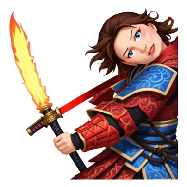 Fire-Wielding Samurai sticker