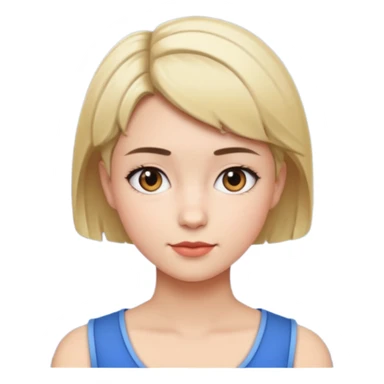 A girl with short hair up to the shoulders sticker