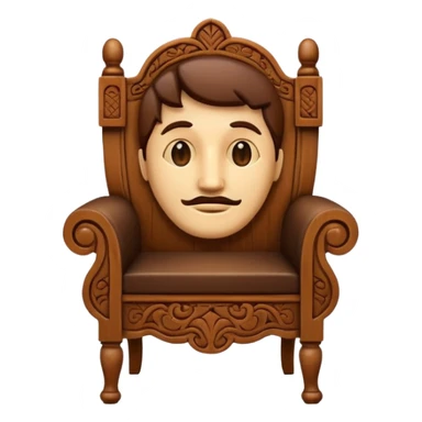 Chair with face sticker