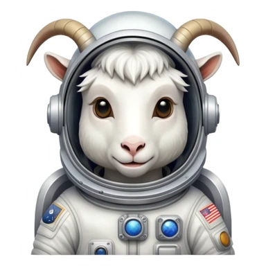 goat in space suit sticker
