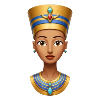Bust of Nefertiti, only half sticker