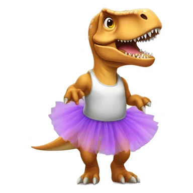 T-Rex wearing a tutu  sticker