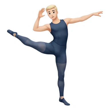 male dance choreographer with full tights  sticker